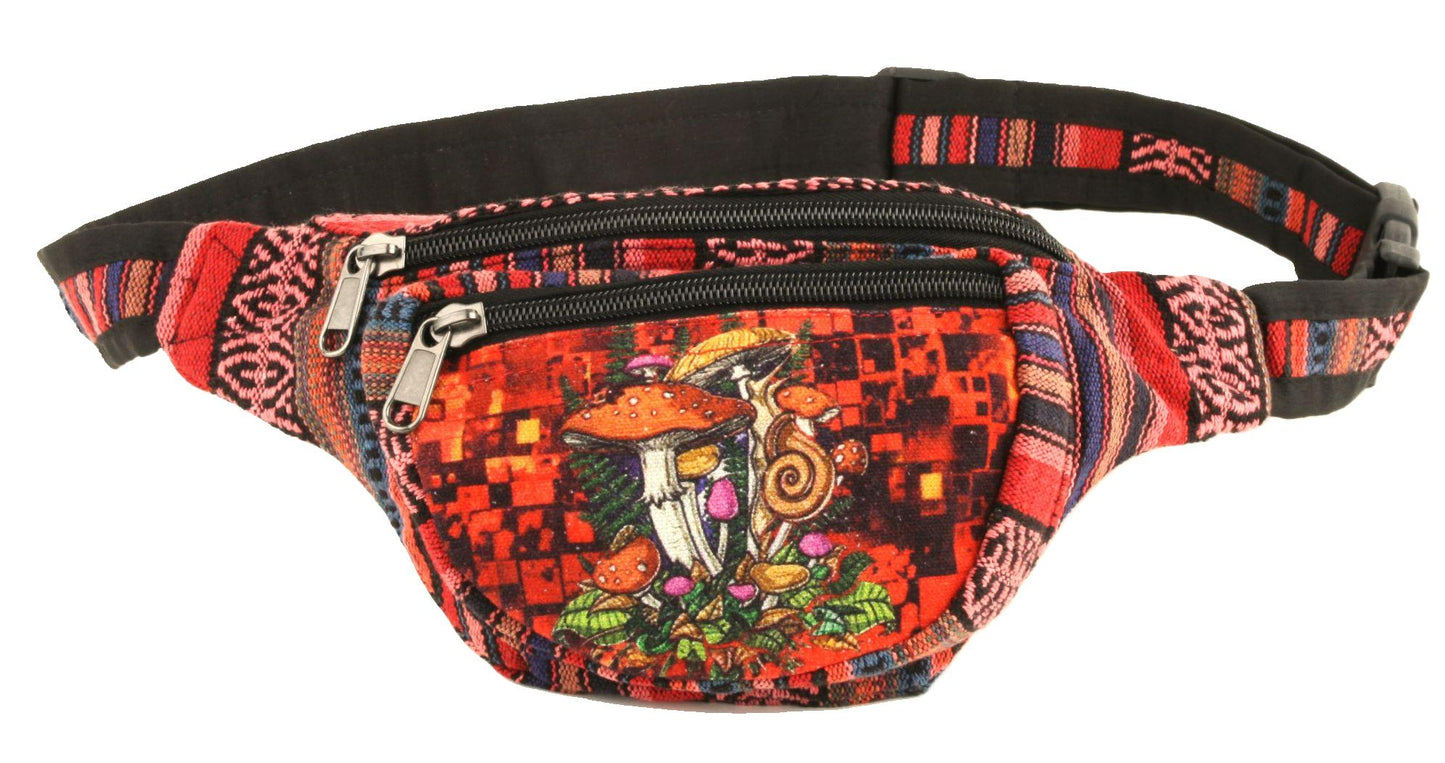 Many Mushrooms 3 Zip Fanny Pack • HF-130