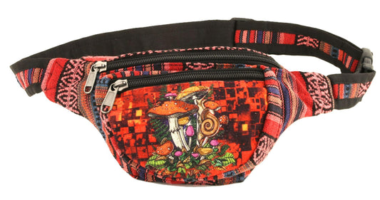 Many Mushrooms 3 Zip Fanny Pack • HF-130