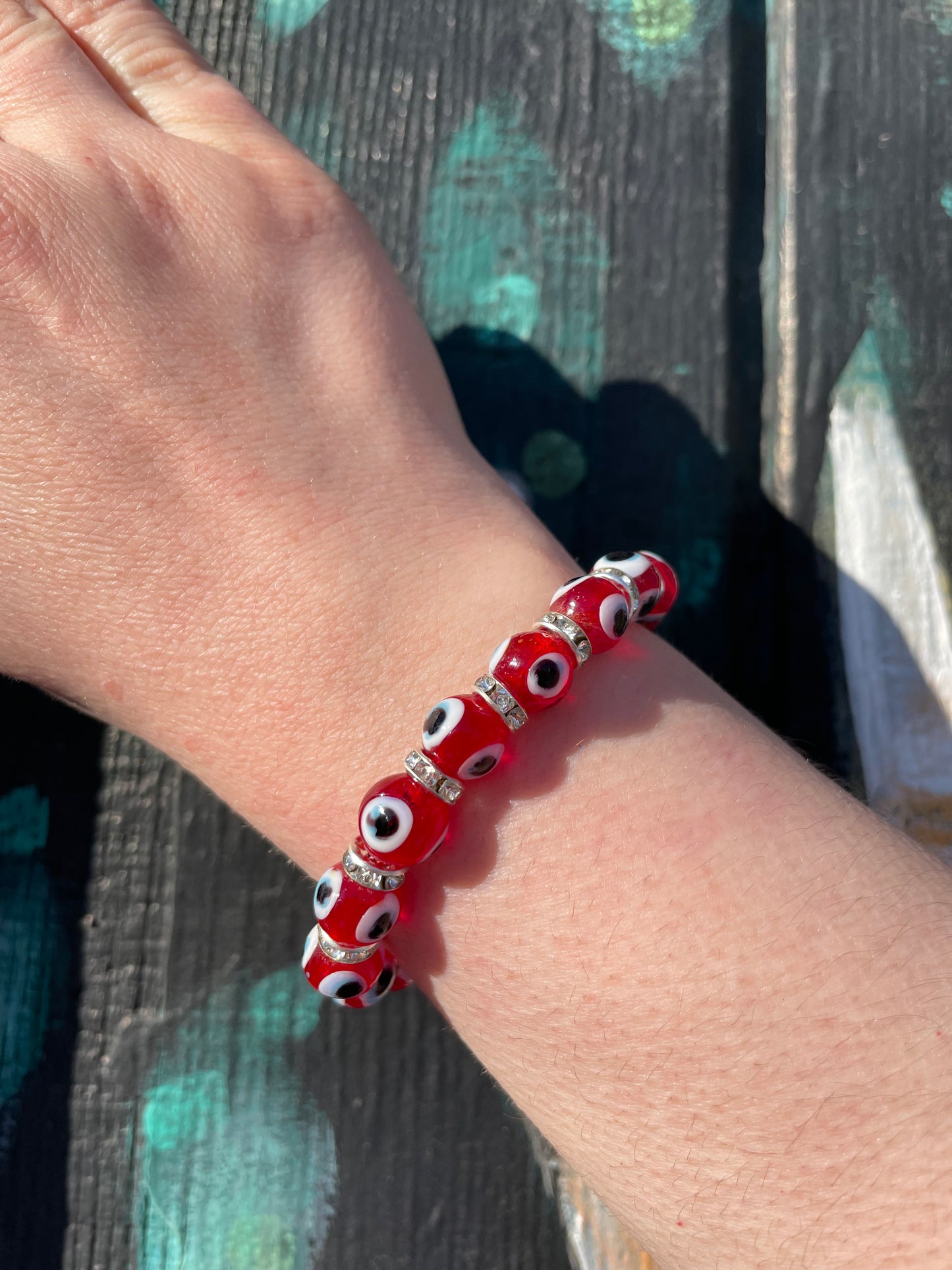 Evil Eye Bracelet with Rhinestones